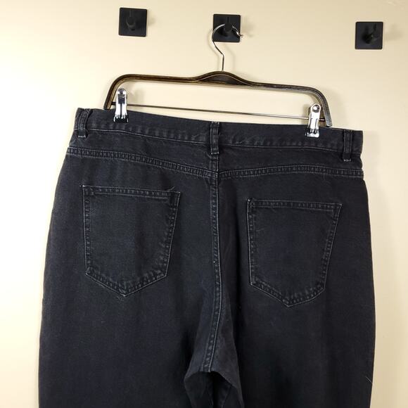 ASOS DESIGN high rise Farleigh slim fit mom jeans in washed black Size 36 - Picture 6 of 10